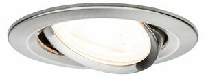PAULMANN Vestavné svítidlo LED Nova kruhové 1x6,5W GU10 kov kartáčovaný výklopné 934.28 P 93428