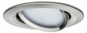 PAULMANN Vestavné svítidlo LED Nova kruhové 1x6,5W kov kartáčovaný výklopné 934.46 P 93446