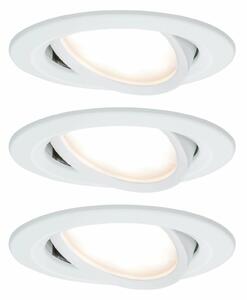 PAULMANN Vestavné svítidlo LED Nova kruhové 3x6,5W bílá mat nastavitelné 3-krokové-stmívatelné 934.85 P 93485