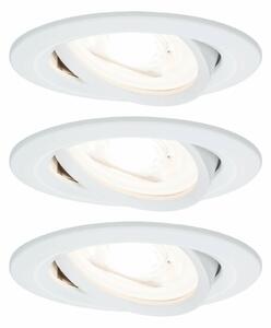 PAULMANN Vestavné svítidlo LED Nova kruhové 3x6,5W GU10 bílá mat nastavitelné 934.31 P 93431
