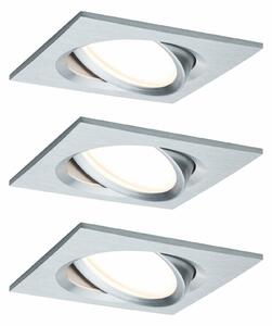 PAULMANN Vestavné svítidlo LED Nova Plus hranaté 3x6,8W hliník výklopné stmívatelné 936.80 P 93680
