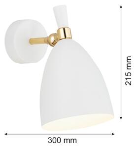Argon 4699 - Nástěnné svítidlo CHARLOTTE 1xE27/15W/230V bílá/zlatá