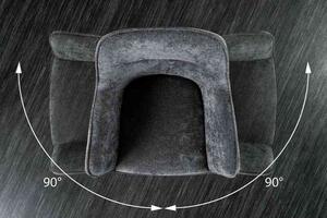 Invicta interior Jídelní židle Verona tmavě šedá otočná - 2ks