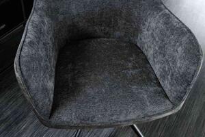 Invicta interior Jídelní židle Verona tmavě šedá otočná - 2ks