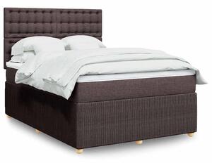 Box spring postel s matrací tmavě hnědá 140x190 cm textil 3292068