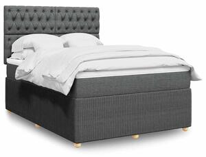 Box spring postel s matrací tmavě šedá 140x200 cm textil 3292087