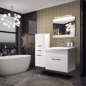 Koupelnový nábytek Belini Premium Full Version bílý lesk + umyvadlo + zrcadlo + LED osvětlení Glamour 24