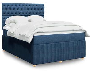 Box spring postel s matrací modrá 160x200 cm textil 3292120