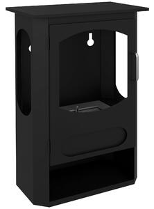 HOMCOM Moderní volně stojící bioethanolová kamna s nádrží 1,2L, přibližná doba hoření 3h, pokrytí 20-25 m² 43 x 25 x 68 cm Černá | Aosom