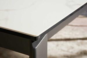 Invicta interior Rozkládací jídelní stůl X7 180-240cm bílý mramorový vzhled