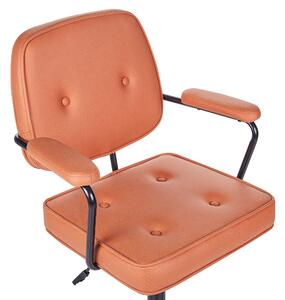 Kancelářská židle z umělé kůže oranžová PAWNEE