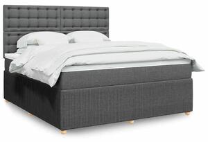 Box spring postel s matrací tmavě šedá 180x200 cm textil 3292150