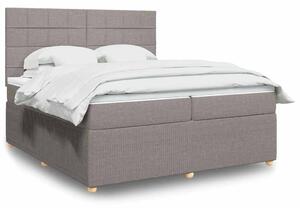 Box spring postel s matrací taupe 200x200 cm textil 3292167