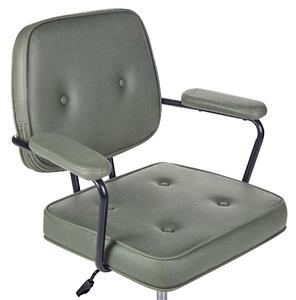 Kancelářská židle z umělé kůže zelená PAWNEE