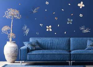 Samolepicí dekorace Vector graphic florals, 30 x 30 cm