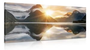 Obraz Milford Sound při východu slunce - 100x50 cm