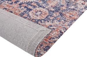 Bavlněný koberec 80 x 300 cm modrý/červený KURIN