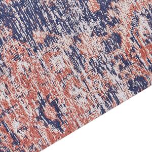 Bavlněný koberec 80 x 300 cm modrý/červený KURIN