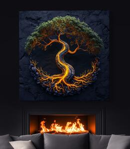 Obraz na plátně - Strom života Nekonečná energie FeelHappy.cz Velikost obrazu: 120 x 120 cm