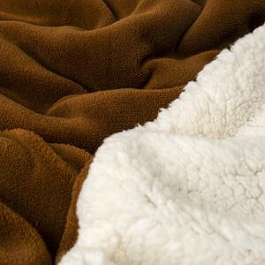 Beránková deka tmavě hnědá, 150 x 200 cm