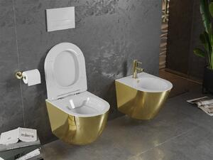 Mexen Lena, závěsná toaletní mísa 480x360x355 mm, bílá - zlatá, 30224006