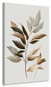 Obraz luxusní listy s nádechem minimalismu - 50x100