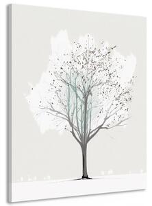 Obraz minimalistický strom v zimě - 40x60