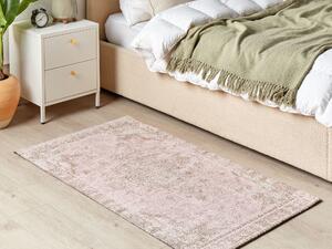 Bavlněný koberec 80 x 150 cm růžový MATARIM