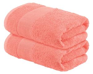 LIVARNO home Froté ručník, 50 x 100 cm, 2 kusy (korálová) (100350946003)