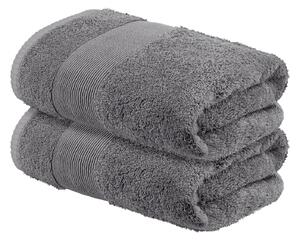 LIVARNO home Froté ručník, 50 x 100 cm, 2 kusy (tmavě šedá) (100350946001)
