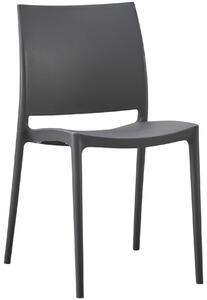 Plastová židle Meton - Tmavě šedá