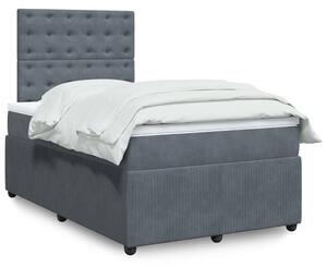 Box spring postel s matrací tmavě šedý 120x190 cm samet 3292299
