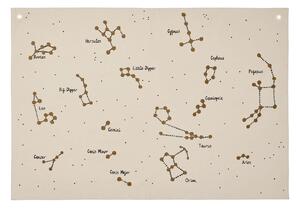 Nástěnná textilní mapa souhvězdí Constellation Undyed