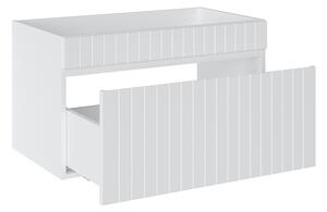 COMAD Závěsná skříňka s umyvadlem - ICONIC 82-80 white, šířka 80 cm, matná bílá
