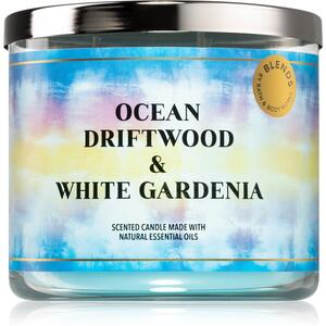 Bath & Body Works Ocean Driftwood & White Gardenia vonná svíčka 411 g