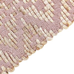 Bavlněný koberec 80 x 150 cm béžový/růžový GERZE