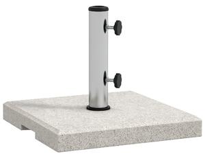 Základna slunečníku Outsunny 25 kg pro tyče s Ø32mm, Ø38mm a Ø48mm, žula a nerezová ocel, základna slunečníku se bočními knoflíky a rukojeťmi, 38x38x3