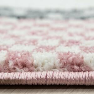 Dětský koberec Kids 570 pink (Varianta: Kulatý průměr 120 cm)
