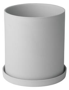 BLOMUS Květináč porcelánový světle šedý průměr 12,5cm nona