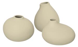 BLOMUS Vázy porcelánové krémové 3 ks 9cm, 7cm, 6,5cm nona