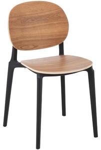 OnaDnes -20% Hnědá dřevěná jídelní židle J-Line Matt