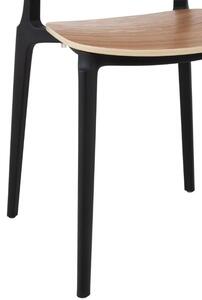 Hnědá dřevěná jídelní židle J-Line Matt