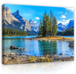 Postershop Obraz na plátně: Landscape nature mountain lake - 100x75 cm