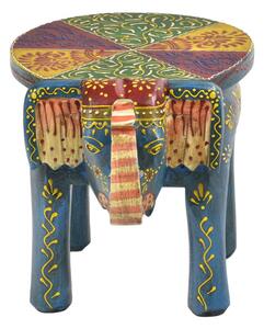 Stolička ve tvaru slona ručně malovaná, 28x20x20cm (GA)