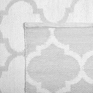 Oboustranný šedý koberec s geometrickým vzorem 140x200 cm AKSU