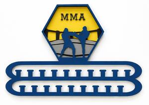Z rodinné dílny Dřevěný věšák na medaile MMA – svítící dekorace do pokoje