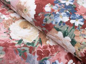 Biante Dekorační prostírání na stůl PM-054 Malované květy na růžovém 30x40 cm