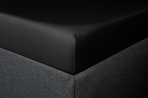 Prostěradlo do dětské postýlky Klinmam Jersey, barva černá, 60x120 cm