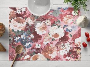 Biante Dekorační prostírání na stůl PM-054 Malované květy na růžovém 30x40 cm