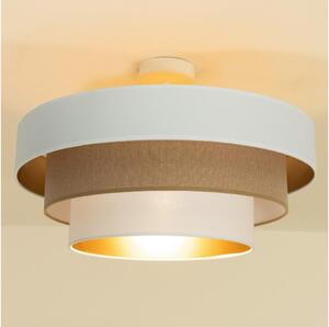 Přisazený lustr WENTA 1xE27/60W/230V pr. 50 cm bílá/hnědá